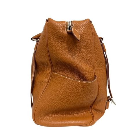 【中古】 Hermes エルメス PURSANGLE 35 ピュールサングル35 ハンドバッグ J口L(2008年) ゴールド トリヨンクレマンス　キャンバス 中古 USED バッグ