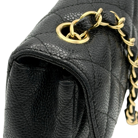 【中古】CHANEL シャネル MATELASSE CHAIN SHOULDER BAG マトラッセ  チェーンショルダーバッグ  12番台(2008‐2009年) ブラック キャビアスキン 中古 USED バッグ