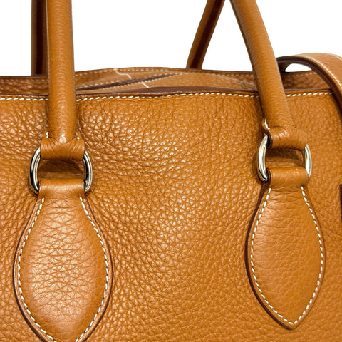 【中古】 Hermes エルメス PURSANGLE 35 ピュールサングル35 ハンドバッグ J口L(2008年) ゴールド トリヨンクレマンス　キャンバス 中古 USED バッグ