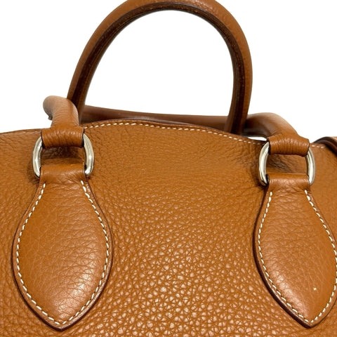 【中古】 Hermes エルメス PURSANGLE 35 ピュールサングル35 ハンドバッグ J口L(2008年) ゴールド トリヨンクレマンス　キャンバス 中古 USED バッグ