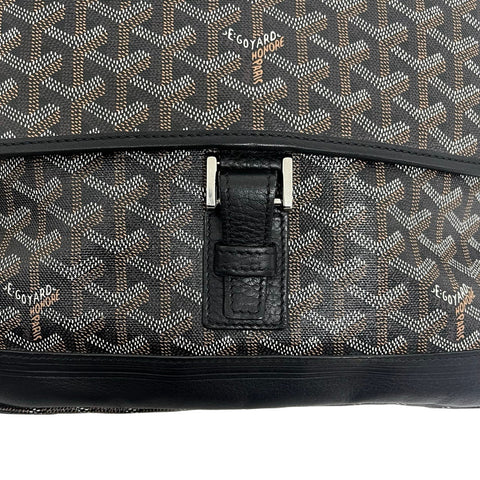 【中古】 GOYARD ゴヤール GRAN BLUE MM グランブルーＭＭ ショルダーバッグ ブラック PVC×レザー 中古 USED バッグ