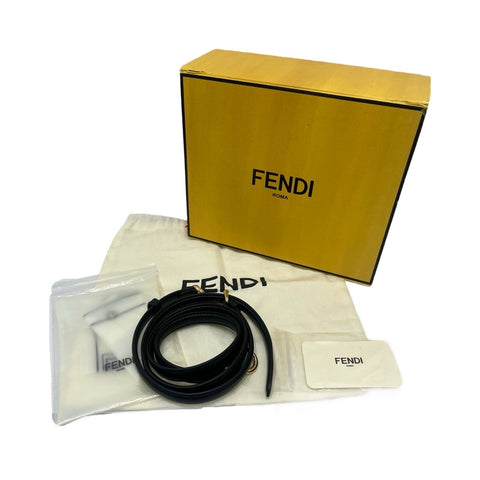 【中古】 FENDI フェンディ ピーカブーISeeUプチ BLACK カーフレザー ショルダーバッグ ハンドバッグ USED バッグ