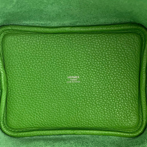 [Brand new] Hermès Picotin Lock PM Vert Yucca Taurillon Clemence Silver hardware B engraved (2023) Brand bag Handbag Bag New Women's (HERMES, PICOTIN LOCK PM, VERT YUCCA, Taurillon Clemence, silver, handbag, new)