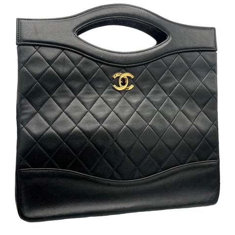 【中古】 CHANEL シャネル 2WAY SHOULDERBAG 2WAY  ショルダーバッグ ヴィンテージ 1番台(1990年) ブラック  中古 USED バッグ