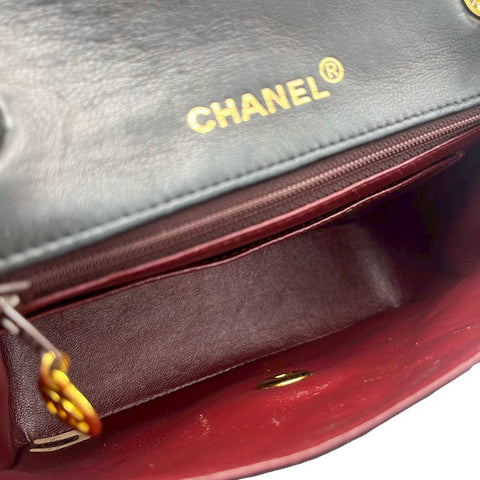 【中古】 CHANEL シャネル VINTAGE MINI MATELASSE ヴィンテージミニマトラッセ ショルダーバッグ 1番台(1990年) ブラック ラムスキン ヴィンテージ 中古 USED バッグ