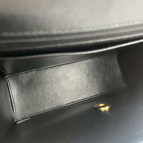 【中古】 CHANEL シャネル MATELASSE HANDBAG マトラッセハンドバッグ ハンドバッグ 5番台(1999-2000年) ブラック キャビアスキン ヴィンテージ 中古 USED バッグ