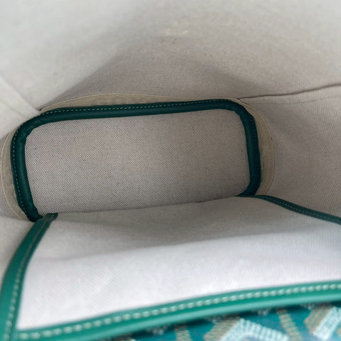 【美品】 GOYARD ゴヤール ALPIN MINI アルパンミニ バックパック グリーン キャンバス /カーフスキン 中古 USED バッグ