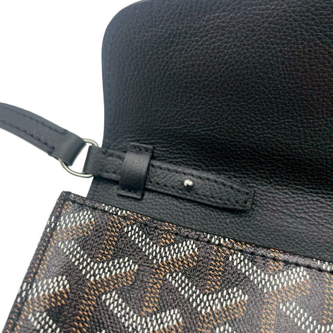 【美品】 GOYARD ゴヤール Chypre Wallet-Pouch シープルポーチウォレット ショルダーバッグ ブラック PVC×レザー 中古 USED バッグ