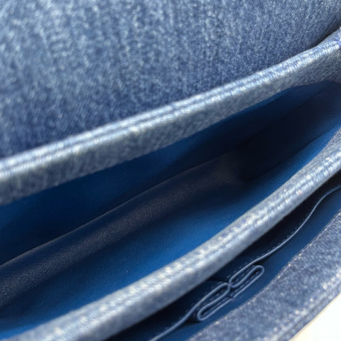 【中古】 CHANEL シャネル DENIM HANDLEBAG デニムハンドルバッグ ショルダーバッグ 25番台(2017-2018年) ブルー デニム 中古 USED バッグ