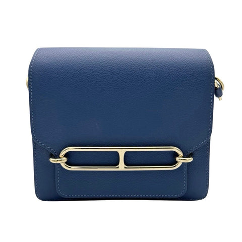 [Used] Hermès Roulis Mini Blue Brighton Evercolor Gold Hardware C Engraved (2018) Brand Bag Shoulder Bag Bag Used Women's (HERMES, ROULIS MINI, Blue Brighton, Evercolor, Gold, Shoulderbag, Used)