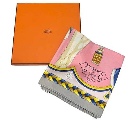 [Brand new, unused] Hermes SCARF Carre 90 "Arne de Coeur" H004090S07 100% silk Women's gift present