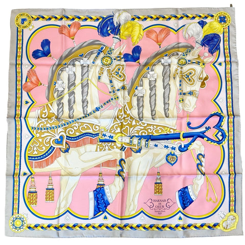 【新品未使用】 Hermes エルメス SCARF スカーフ カレ90 《アルネ・ドゥ・クール》 H004090S07 シルク100％　レディース ギフト プレゼント