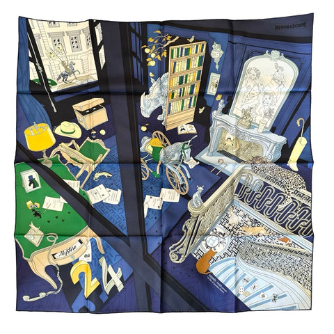 [Brand new, unused] Hermes SCARF Carre 90 "MYSTERE AU24" H004106S03 100% silk Women's gift present