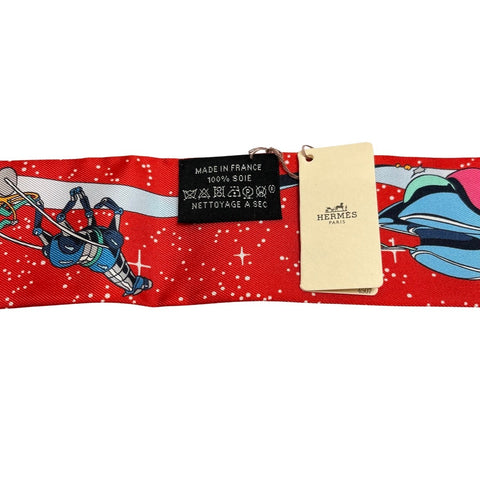 [Brand new, unused] Hermes TWILLY "Space Derby" H063573S 100% silk, women's, present, gift