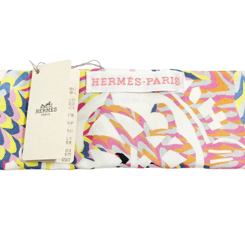 [Brand new, never used] Hermès Twilly Limited Edition Marble Silk "Exlibris" H064066S01 2023 Fall/Winter Collection 100% Silk Women's Present Gift