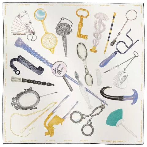 【新品未使用】 Hermes エルメス  カレ90《いつも一緒》 スカーフ 小物  シルク 新品未使用