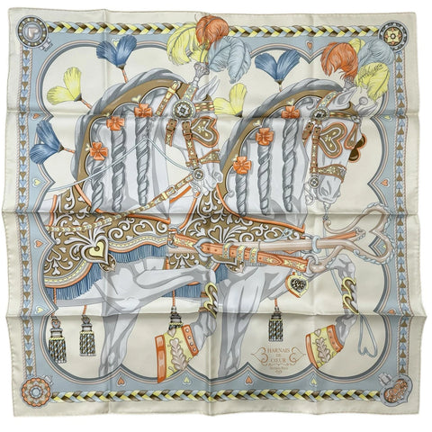 【新品未使用】Hermes エルメス SCARF スカーフ カレ90 〈アルネ・ドゥ・クール〉 H004090S02 シルク100％　レディース ギフト プレゼント