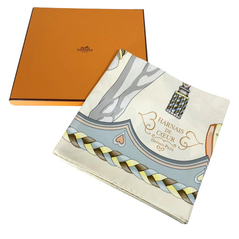 【新品未使用】Hermes エルメス SCARF スカーフ カレ90 〈アルネ・ドゥ・クール〉 H004090S02 シルク100％　レディース ギフト プレゼント