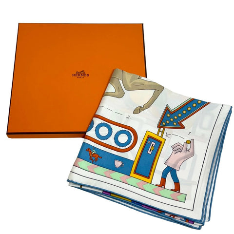 【新品未使用】 Hermes エルメス SCARF スカーフ カレ90 《ティー・フォー・トゥー》  H003968S07 シルク100％　レディース ギフト プレゼント