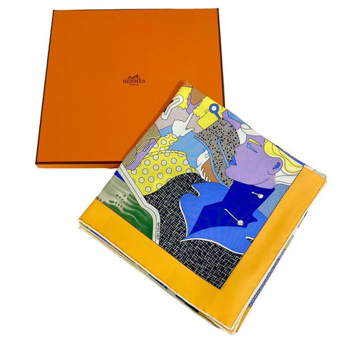 [Brand new, unused] Hermès SCARF Carré 90 "Sa-Deco-Waff!" H004005S03 100% silk, women's, gift, present