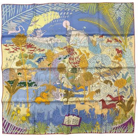 【新品未使用】 Hermes エルメス SCARF スカーフ カレ90 《動物の謝肉祭》 H003953S10 シルク100％　レディース ギフト プレゼント