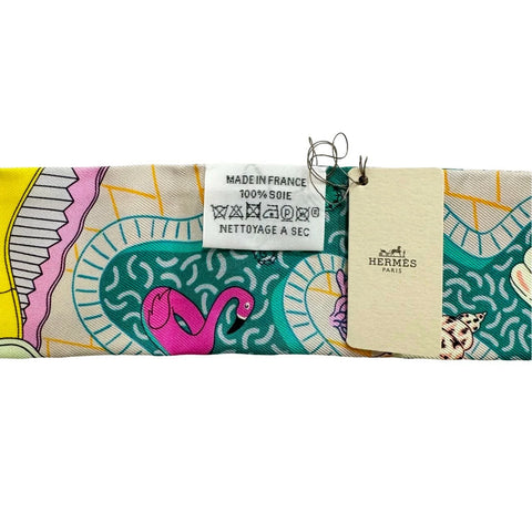 [Brand new, unused] Hermes TWILLY "Splash Park" H063806S08 100% silk, women's, present, gift