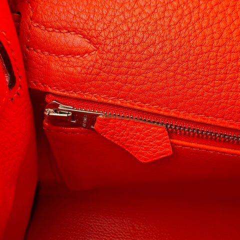 [Used] Hermès Kelly 25 Rouge pivoine Red Togo Silver hardware R engraved (2014) Brand bag Handbag Shoulder bag Used Women's (HERMES, KELLY25, Rouge pivoine, Togo, silver, handbag, shoulderbag, used)