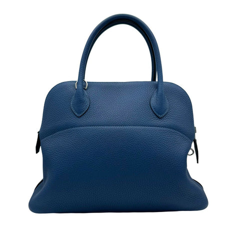 [Used] Hermès Bolide 31 Blue Taurillon Clemence Silver hardware D stamp (2019) Brand bag Shoulder bag Handbag Used (HERMES, BOLIDE31, Blue zellige, Taurillon Clemence, silver, shoulder bag, hand bag, used)