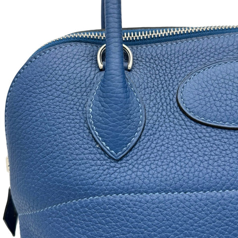 【中古】 Hermes エルメス  ボリード31  ブルー系 トリヨン クレマンス シルバー金具 D刻(2019年) ブランドバッグ ショルダーバッグ ハンドバッグ 中古品 (HERMES,BOLIDE31,Blue zellige,Taurillon Clemence,silver,shoulder bag,hand bag,used)