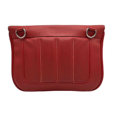 [Used] Hermès Berlin 28 Red Swift Red-based Silver hardware T engraved (2015) Brand bag Handbag Shoulder bag Used Women's (HERMES, BERLINE28, Red, Swift, silver, Shoulderbag, used)