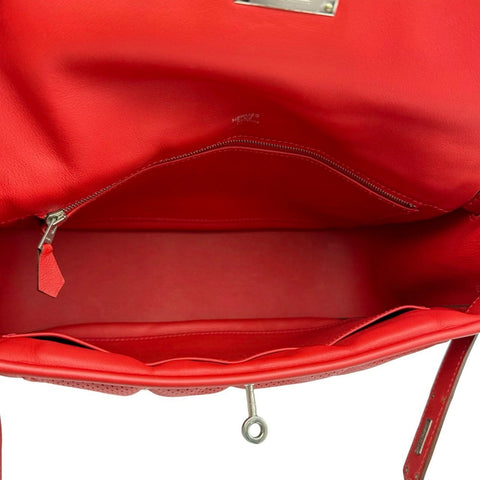 [Used] Hermès Berlin 28 Red Swift Red-based Silver hardware T engraved (2015) Brand bag Handbag Shoulder bag Used Women's (HERMES, BERLINE28, Red, Swift, silver, Shoulderbag, used)