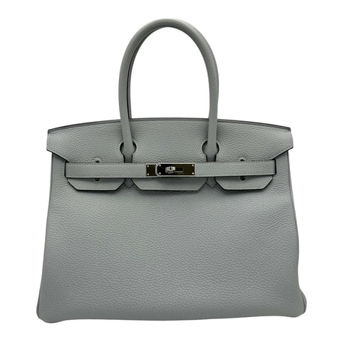 [Used] Hermès Birkin 30 Blue glacier Togo silver hardware T engraved (2015) Brand bag Handbag Bag Used Women's (HERMES, BIRKIN30, Blue glacier, Togo, silver, handbag, used)