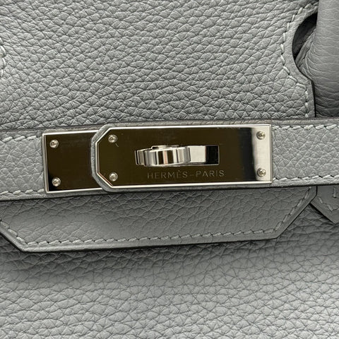 【中古】 Hermes エルメス  バーキン30 ブルーグラシエ トゴ シルバー金具 T刻(2015年) ブランドバッグ ハンドバッグ バッグ  中古品 レディース (HERMES,BIRKIN30,Blue glacier,Togo,shilver,handbag,used)