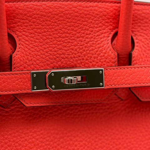 [Used] Hermès Birkin 30 Rose Texas Red Taurillon Clemence Gold hardware U stamp (2022) Brand bag Handbag Bag Used Women's (HERMES, BIRKIN30, Rose texas, Taurillon Clemence, gold, handbag, used)