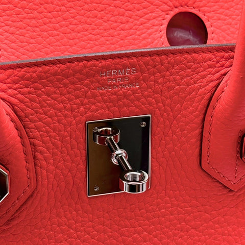 [Used] Hermès Birkin 30 Rose Texas Red Taurillon Clemence Gold hardware U stamp (2022) Brand bag Handbag Bag Used Women's (HERMES, BIRKIN30, Rose texas, Taurillon Clemence, gold, handbag, used)