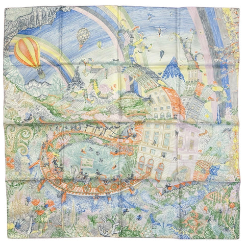 [Brand new, unused] Hermes SCARF Carre 90 "Crazy Faubourg" H004147S07 100% silk, women's, gift, present