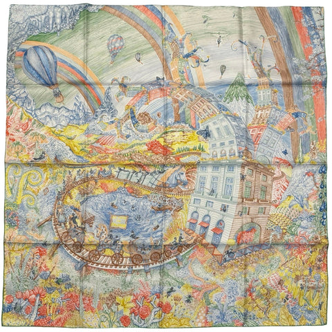 [Brand new, unused] Hermes SCARF Carre 90 "Crazy Faubourg" H004147S08 100% silk, women's, gift, present