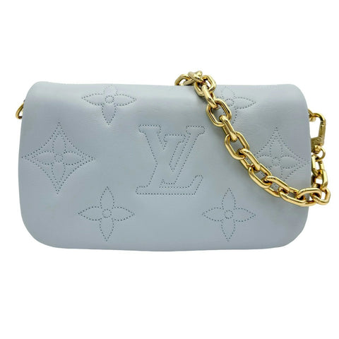 【中古】 LOUIS VUITTON ルイヴィトン バブルグラム ウォレットオン ストラップ カーフレザー ショルダーバッグ ゴールド金具 ICチップ M81399 ブランドバッグ 中古品 (LOUIS VUITTON,bubblegram,walleton,strap,blue glaciere,calfleather,gold,,shourderbag,used)