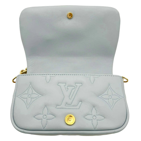 【中古】 LOUIS VUITTON ルイヴィトン バブルグラム ウォレットオン ストラップ カーフレザー ショルダーバッグ ゴールド金具 ICチップ M81399 ブランドバッグ 中古品 (LOUIS VUITTON,bubblegram,walleton,strap,blue glaciere,calfleather,gold,,shourderbag,used)