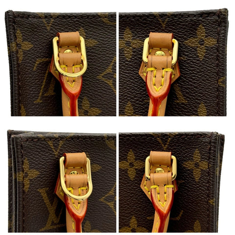 [Used] LOUIS VUITTON Monogram Petit Sac Plat M81295 IC tag Gold hardware 2way handbag Used (LOUIS VUITTON,monogram,petit sacpla,canvas,gold,shourderbag,handbag,used)