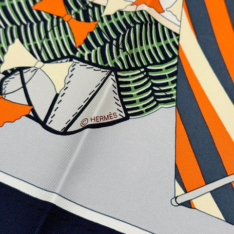 【新品未使用】 Hermes エルメス SCARF スカーフ カレ90 《バガージュ・ア・マン》 H004119S01 シルク100％ レディース ギフト プレゼント