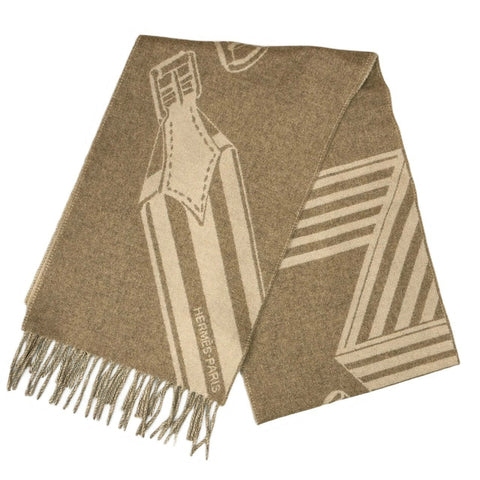 [Brand new, unused] Hermes cashmere scarf "Zigzag Sangle" H394808T01 100% cashmere 170cm scarf Hermes scarf present gift