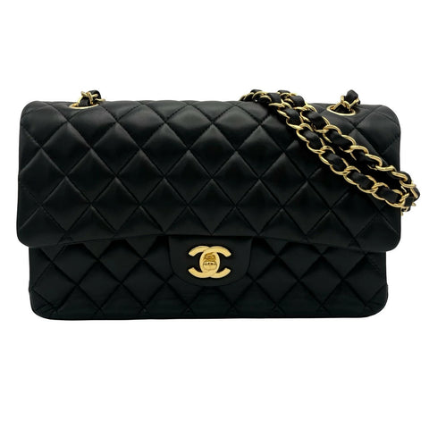 [Used] CHANEL Matelasse Chain Shoulder Bag Black Black Lambskin Gold Hardware 27 Series (2018-2019) Brand Bag Shoulder Bag Used Women's (CHANEL, Matelasse, Black, Lambskin, Gold, Shoulderbag, Used)