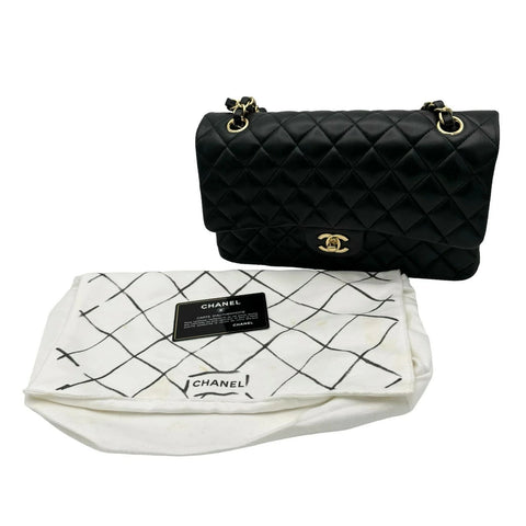 【中古】 CHANEL シャネル マトラッセ チェーンショルダーバッグ ブラック ブラック系 ラムスキン ゴールド金具 27番台(2018～2019年) ブランドバッグ ショルダーバッグ 中古品 レディース (CHANEL,Matelasse,Black,Lambskin,gold,Shoulderbag,used)