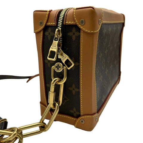 【中古】 LOUIS VUITTON ルイヴィトン モノグラム ソフトトランク ショルダーバッグ M44660 DU1189 ブラウン 中古品 (LOUIS VUITTON,monogram,canvas,softtrunk,brown,shourderbag,used)