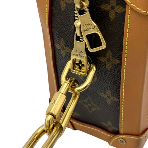 【中古】 LOUIS VUITTON ルイヴィトン モノグラム ソフトトランク ショルダーバッグ M44660 DU1189 ブラウン 中古品 (LOUIS VUITTON,monogram,canvas,softtrunk,brown,shourderbag,used)