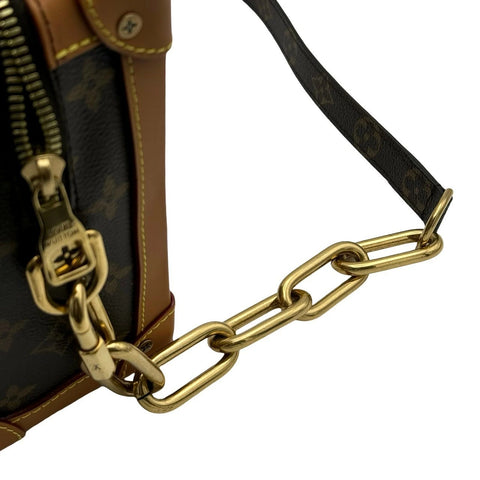 【中古】 LOUIS VUITTON ルイヴィトン モノグラム ソフトトランク ショルダーバッグ M44660 DU1189 ブラウン 中古品 (LOUIS VUITTON,monogram,canvas,softtrunk,brown,shourderbag,used)