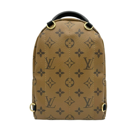 【中古】 LOUIS VUITTON ルイヴィトン モノグラムリバース パームスプリングミニ バックパック M44872 ゴールド金具 リュック 中古品 (LOUIS VUITTON,monogram reverse,parmspring,mini,monogramcanvas,gold,backpack,used)