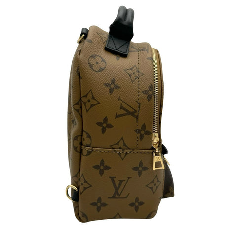 【中古】 LOUIS VUITTON ルイヴィトン モノグラムリバース パームスプリングミニ バックパック M44872 ゴールド金具 リュック 中古品 (LOUIS VUITTON,monogram reverse,parmspring,mini,monogramcanvas,gold,backpack,used)