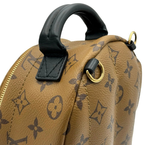 【中古】 LOUIS VUITTON ルイヴィトン モノグラムリバース パームスプリングミニ バックパック M44872 ゴールド金具 リュック 中古品 (LOUIS VUITTON,monogram reverse,parmspring,mini,monogramcanvas,gold,backpack,used)